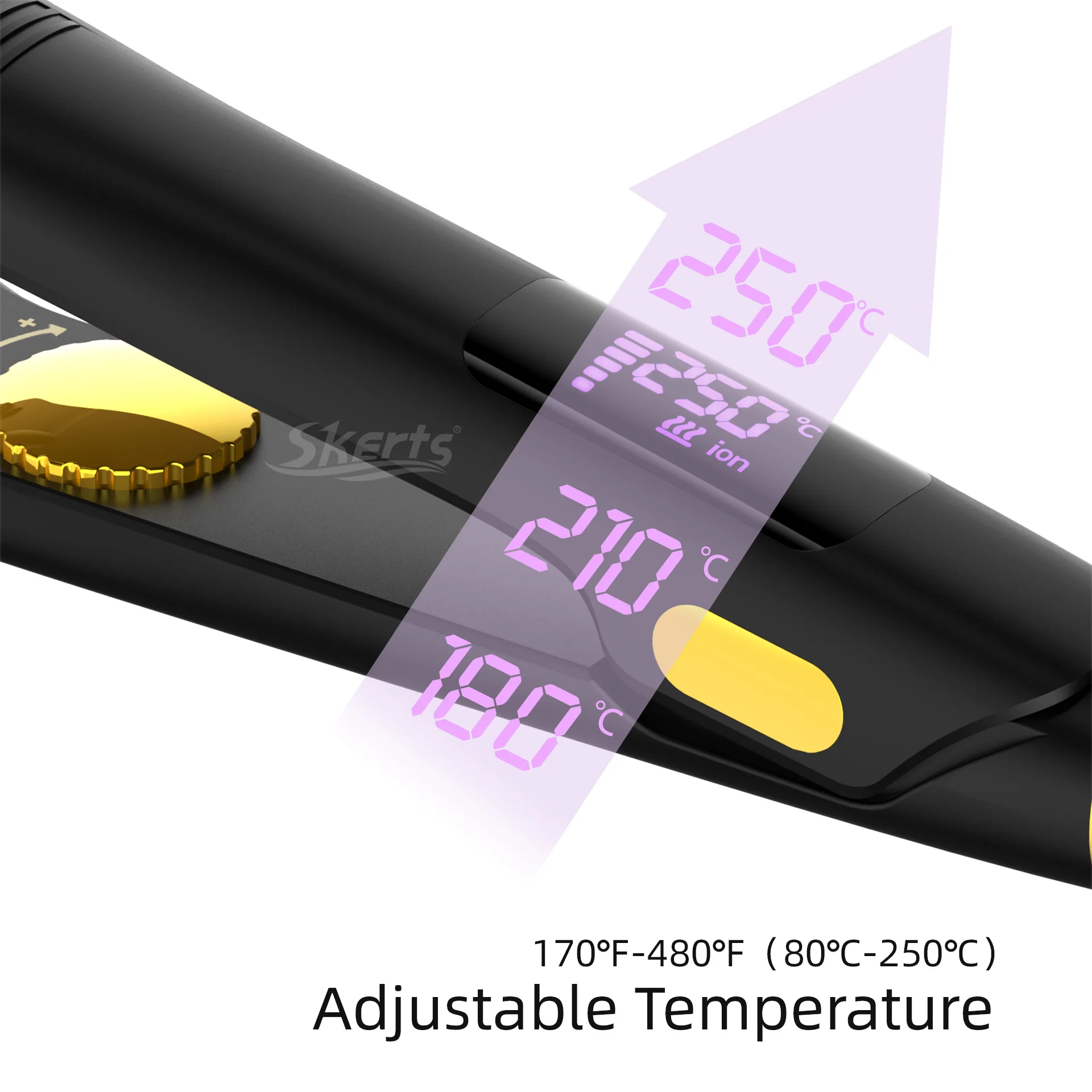 Best Portable Customize Logo Keratin Treatment Hair Straightener 480 Degrees 2 In 1 Hair Flat Iron And Curler