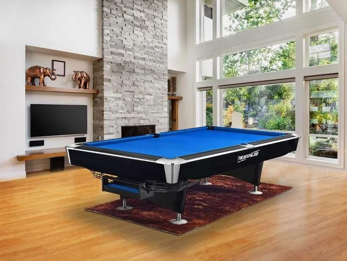 Solid Wood Cushion American 9-Ball Pool Table 9FT Billiard Table For Sport