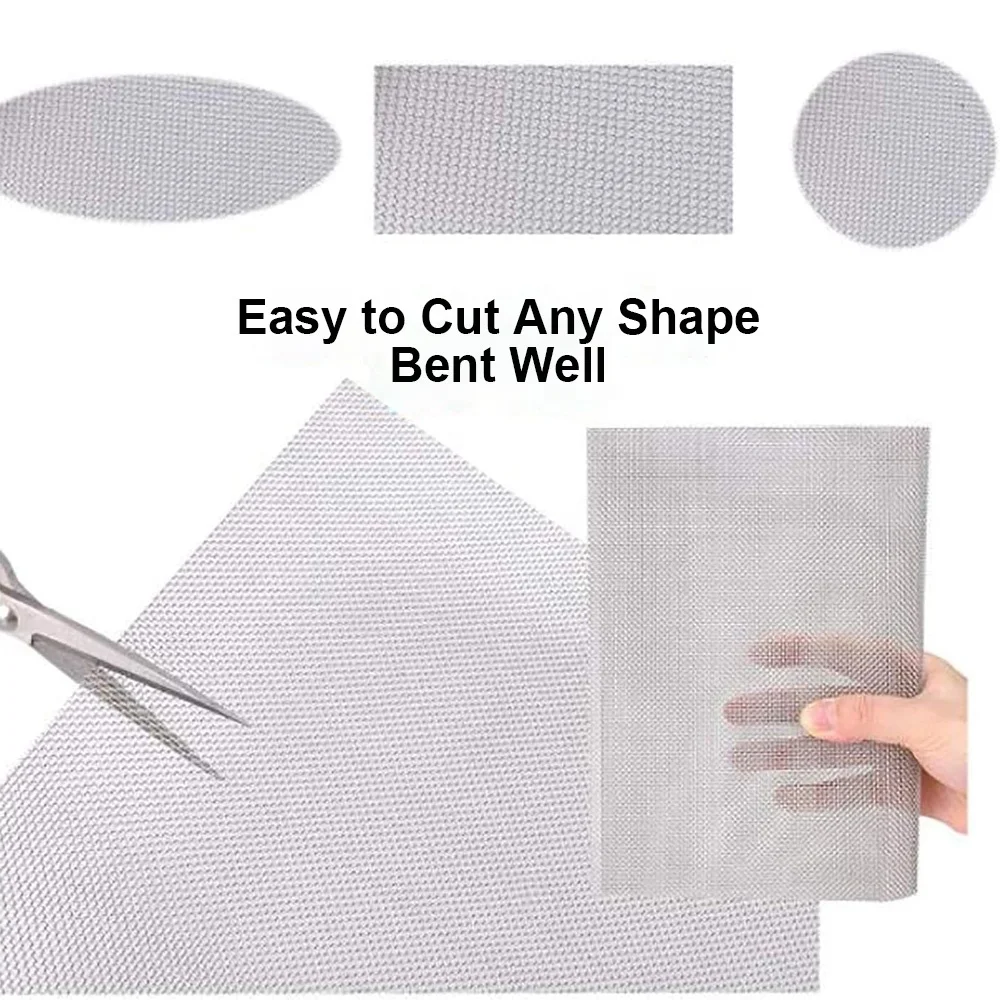 Stainless Steel Wire Mesh 150 300 400 500 Mesh Plain Weave Sieving Screen Filter Custom Cutting