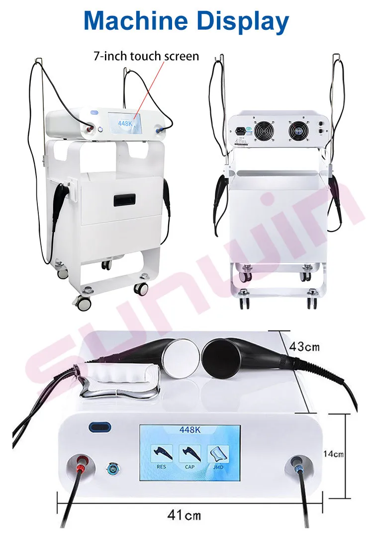 Portable Tecar Therapy Cet Ret Rf Machine Rf Terapia Diatermia Cap Res Ret Cet Weight Loss Body Shaping Beauty Equipment