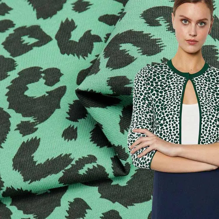  Factory wholesale 100% cotton stretch Jersey leopard dot printed knitted fabric