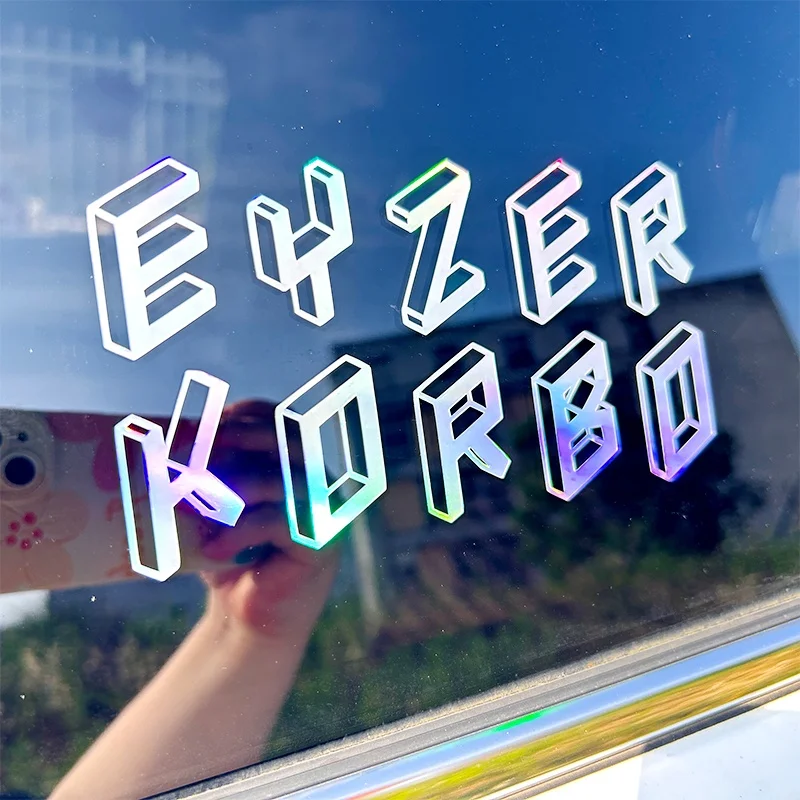 Outdoor Car Decals Stickers Vinyl Custom Waterproof UV Resist Anime Vehicle Windscreen Decals Holographic PVC Car Window Sticker