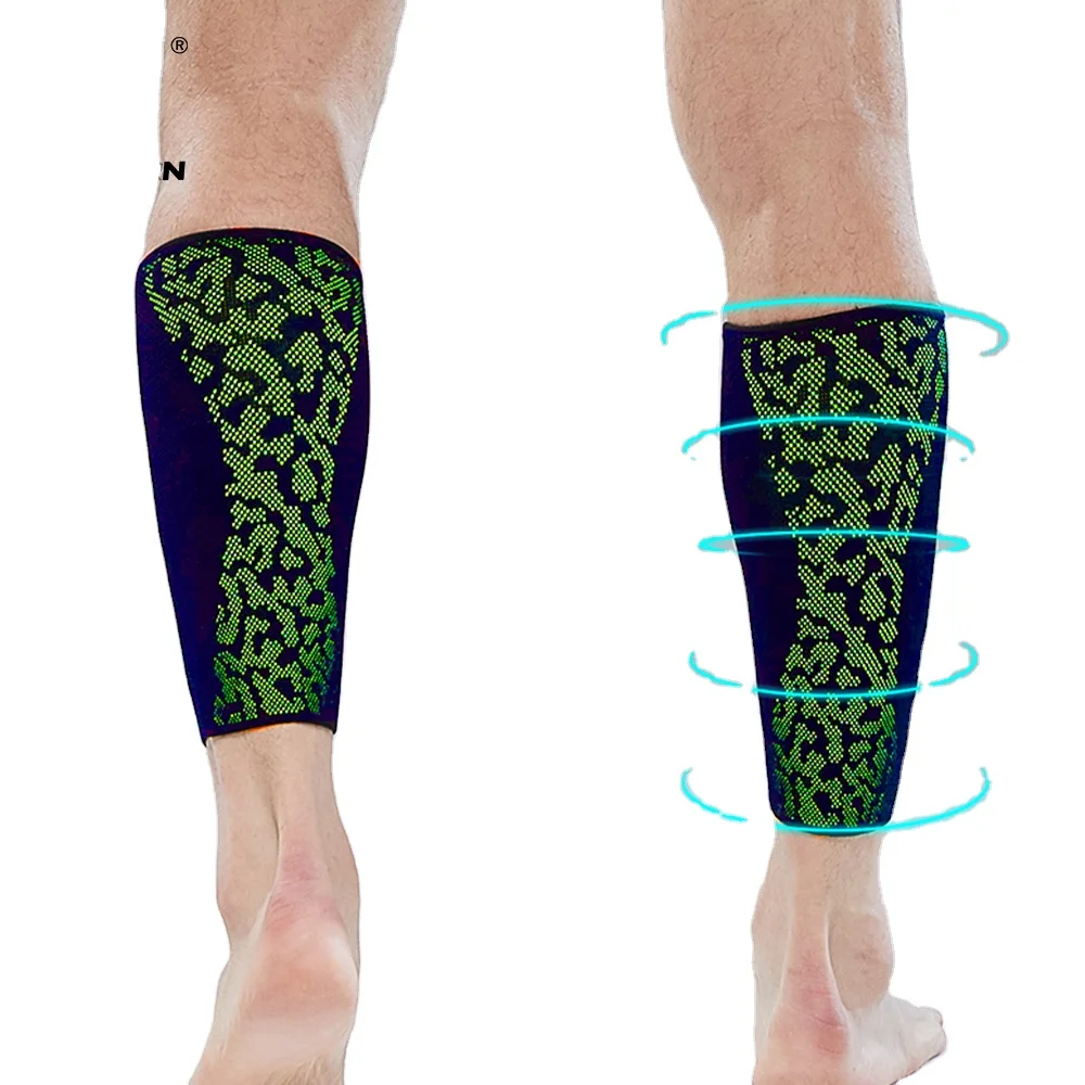 Breathable Protective Compression High Elastic Calf Sleeve Support for Football Basketball Gym Running Fitness Workout