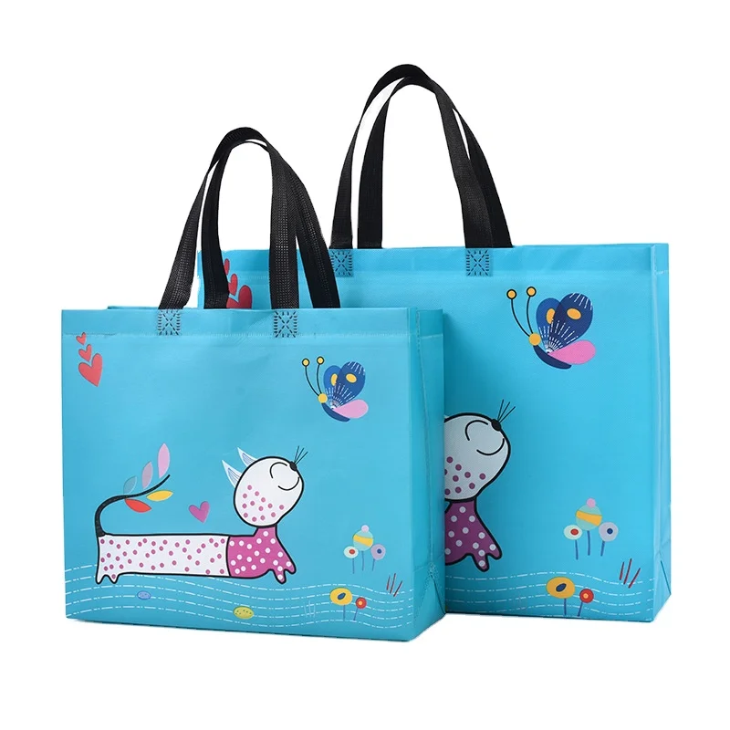 Heat sealed non woven fabric cloth carry shopping Ultrasonic rpet non-woven tote bags
