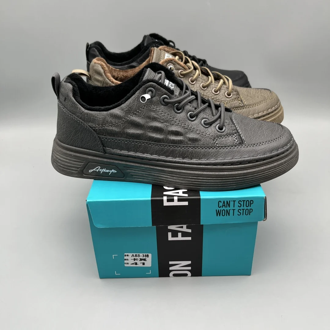 A88-3 мужская повседневная настольная обувь удобная стелька из хлопка и бархата ПВХ плоская модный дизайн для бега отдыха