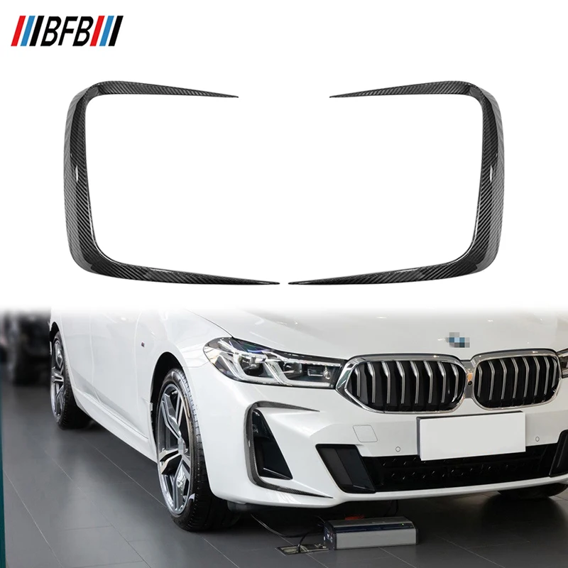 BFB Real Dry Carbon Fiber Exterior Trim Front Bumper Vents Cover Carbon Fiber For Car For BMW 6 Series GT G32 2021+