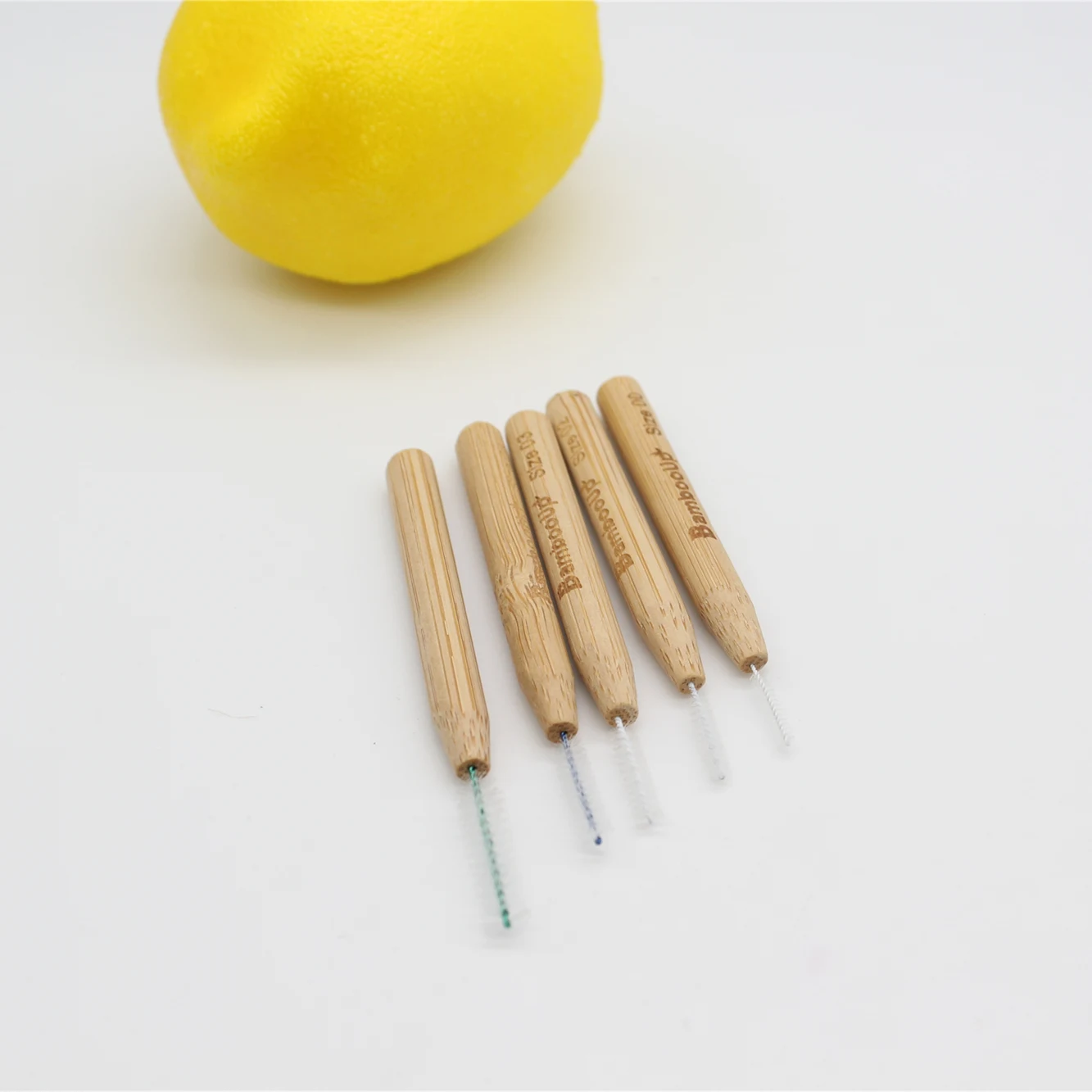 Hot Selling Custom Biodegradable Interdental Brushes Stainless Steel Wire with Bamboo Handle Teeth Cleaner