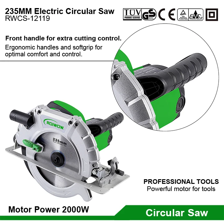 Power Tools 2000W Portable Corded Electric Circular Saws Professional Wood Cutting Rotary Hand Electric Saw Machine 235MM