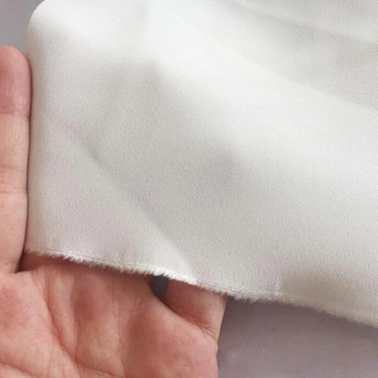 In Stock Natural White 100%Silk Crepe 4 Ply Crepe De Chine 40mm Heavy Silk Fabric