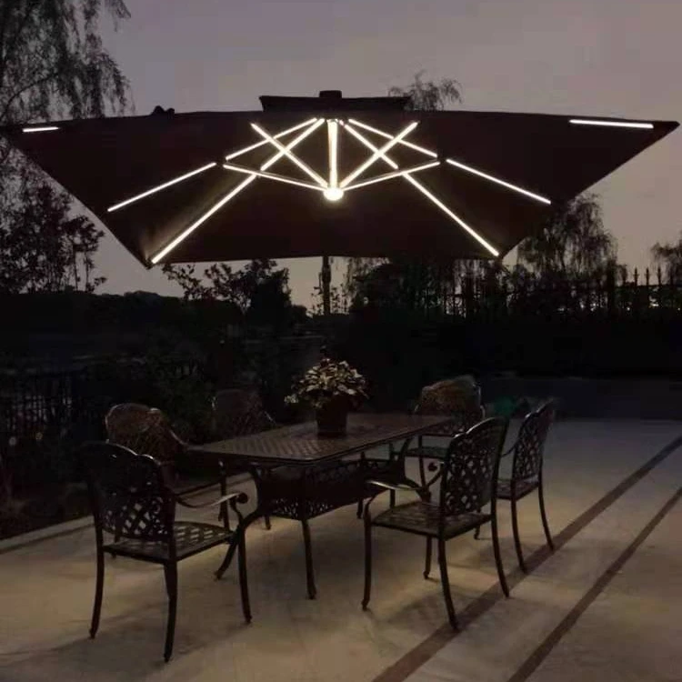 9ft Umbrella Outdoor Patio with LED