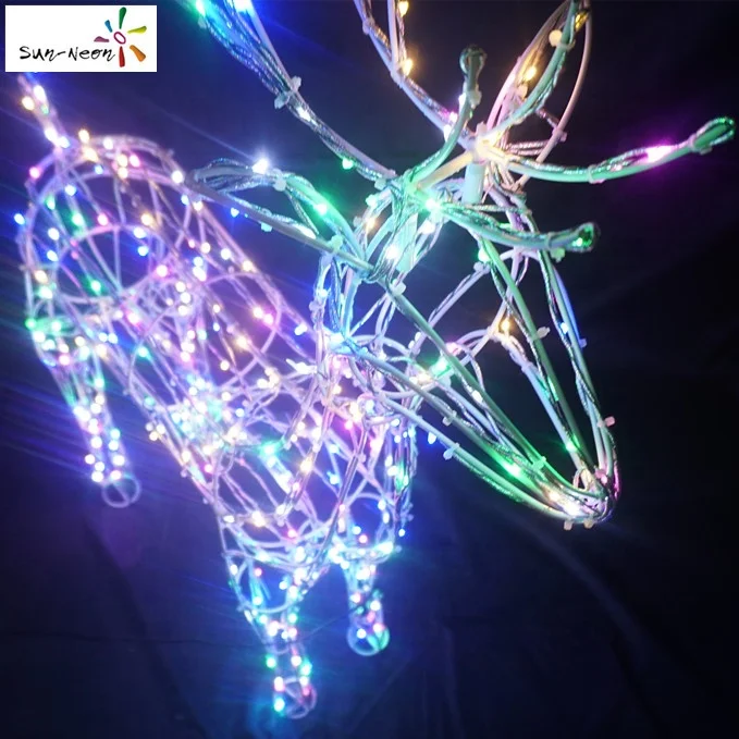 Mini plastic deer nice plastic deer models fancy christmas outdoor decorative deer