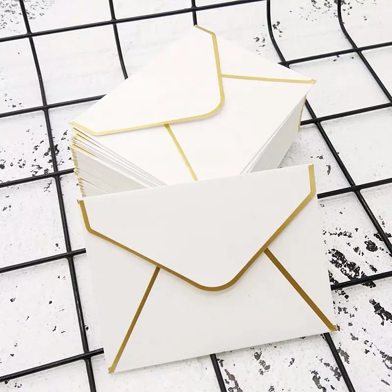 High quality Custom transparent white butter paper envelope for gift card packaging