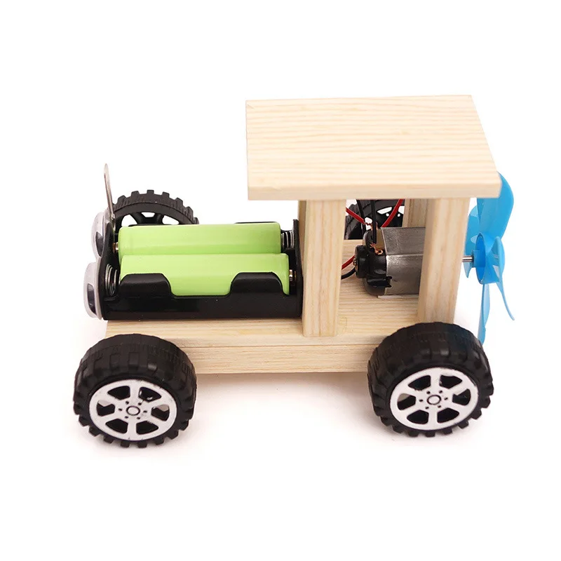 Wind Turbine Off-Road Car Children Assemble DIY Electric Wind Power Physical Learning Science Experiment Technology Toy