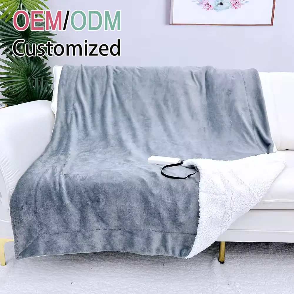 Custom Heating USB Custom Logo Printed Waterproof Electric Heated blankets Custom Hoodie Scarf Cushion Hand Warmer  Blanket