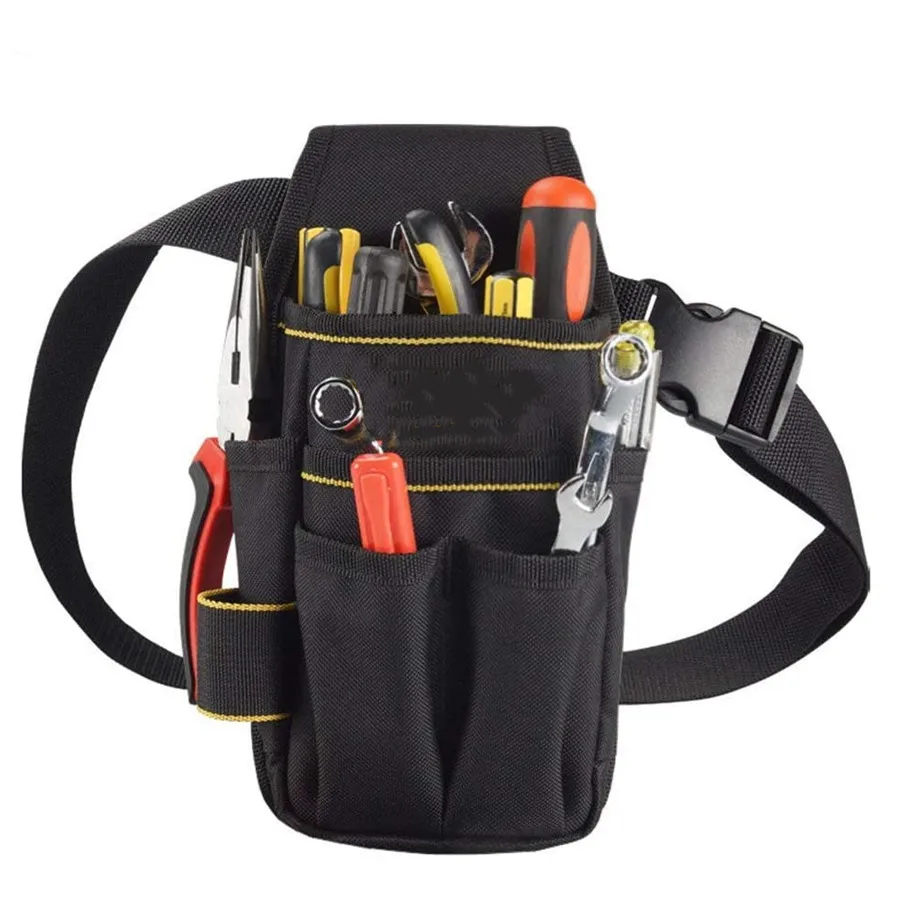 Electrician Outdoor 600D Multifunctional Small Waist Tool Belt Pouch Pocket Bag with Adjustable Waist Strap