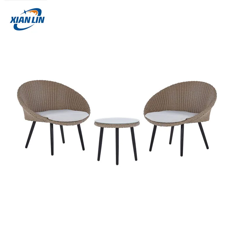 Уличная мебель для патио на открытом воздухе синтетический ротанг в американском стиле современная уличная из ротанга