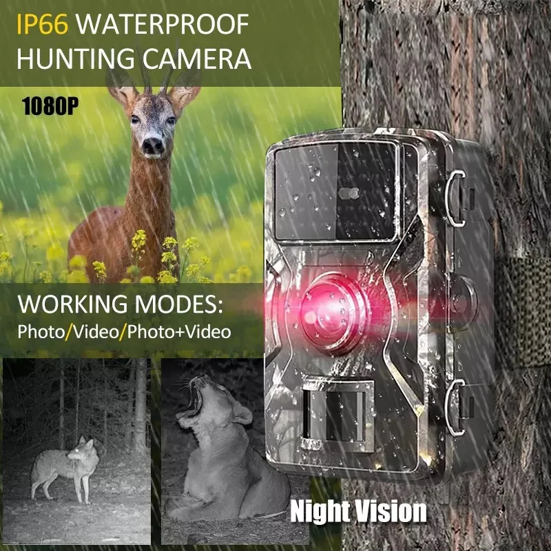 IP66 Waterproof Hunting Trail Camera Wildlife Camera Night Vision Motion Activated Outdoor Forest Camera