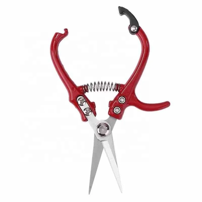 Multi-function Garden Scissors with Safety Buckle Labor-saving Stainless Steel Spring Gardening Pruning Shear Plant Cutter