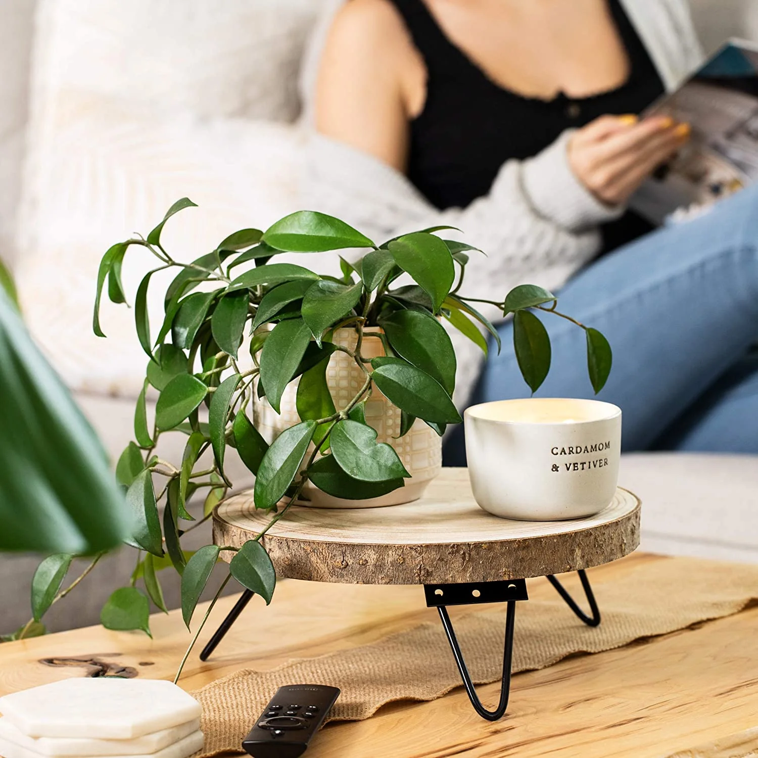 wholesale Wood Cake Stand for Dessert Table - Round Rustic Cake Holder Tray Wooden Serving  Decoration