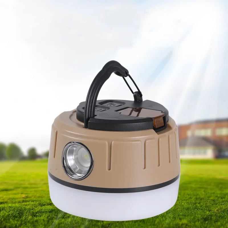 Usb Rechargeable Magnetic Base Led Night Light Outdoor Hook Mini Portable Camping Lantern With Power Bank