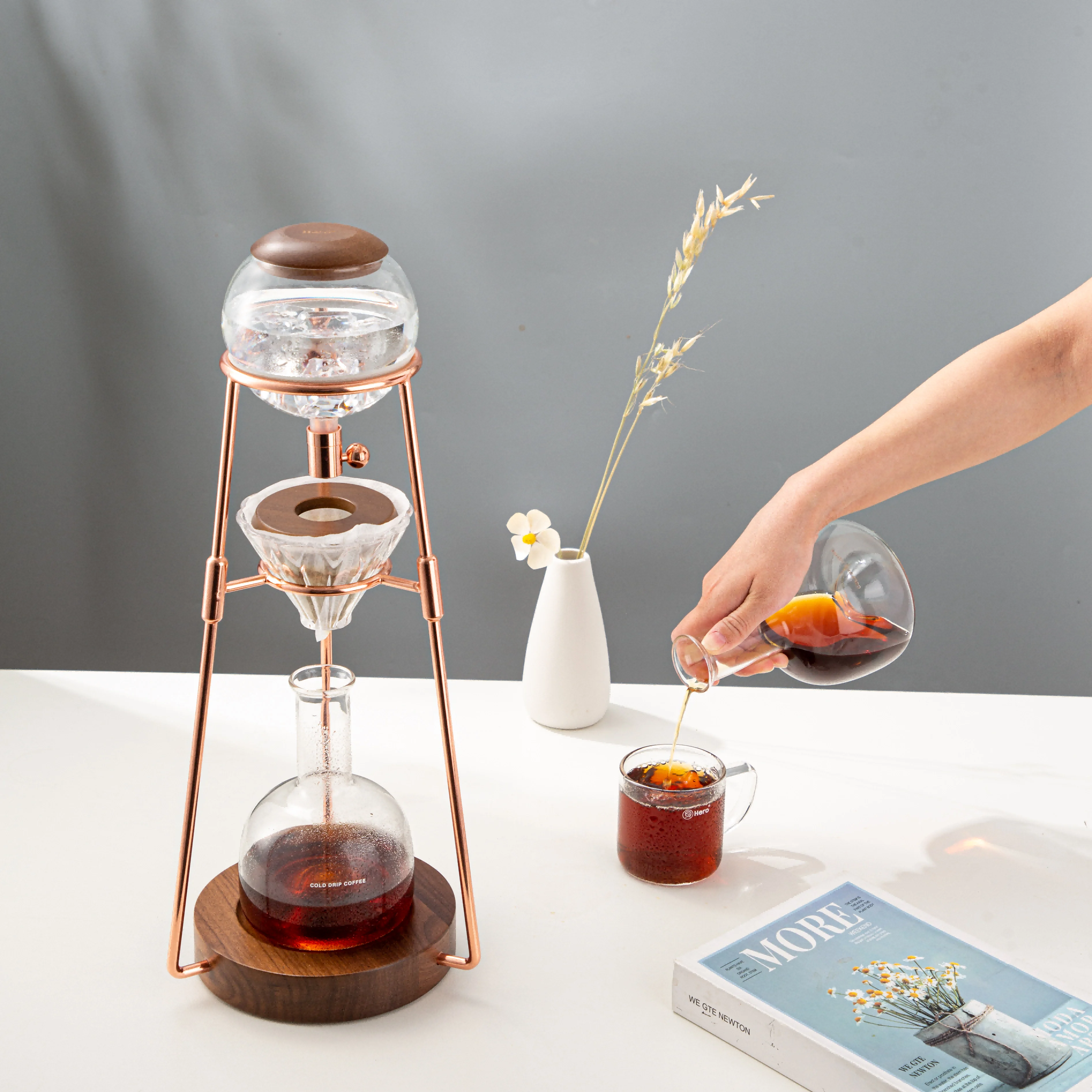 zeroHero Dingyuan cold coffee drip tower home cold coffee maker cold brew tower for Iced Coffee
