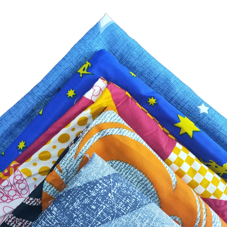 Pigment Printing Polyester Fabric Mattress Africa Microfiber Fabric Plain Grain Wholesale By The Meters