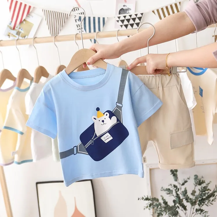 
Factory Direct Sales Summer Clothing Sets Kids Clothing Sets Sports Suit for Children 