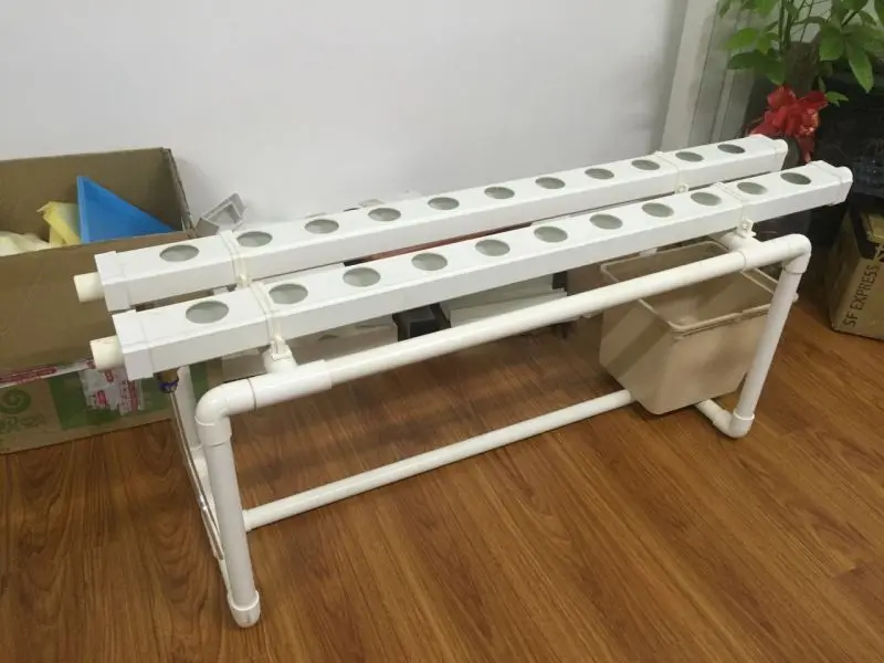 Home and Garden Vegetable Vertical NFT Gully Channel Hydroponics Tower Flat Bench Style
