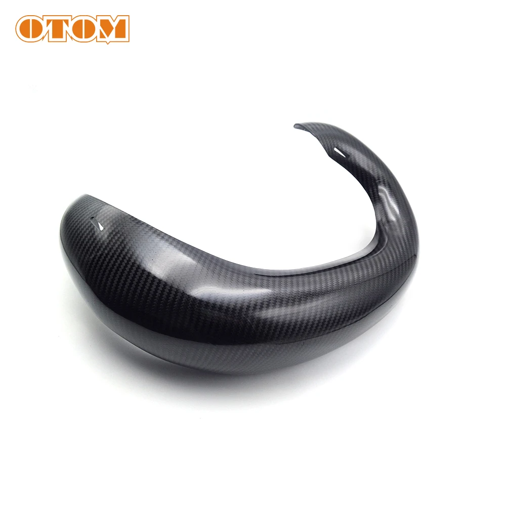 OTOM Off-road Motorcycle 2 Stroke Carbon Fiber Exhaust Cover Guard Protection For KTM HUS QVARNA GASGAS 250 300 HENGJIAN Z300