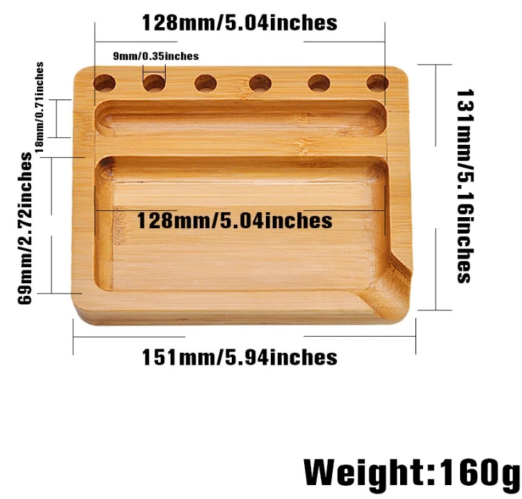 Bamboo Cigar Tray Cigarette Tray Handmade Cigarette Rolling Machine Cigar Utensils