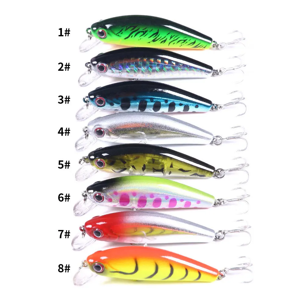 Top Right M1501 6.5g 55mm Sinking Minnow Lure For Bass Trout Pinfish Pesca Bass Fishing Lures Hard Bait Wobbler Jerkbait