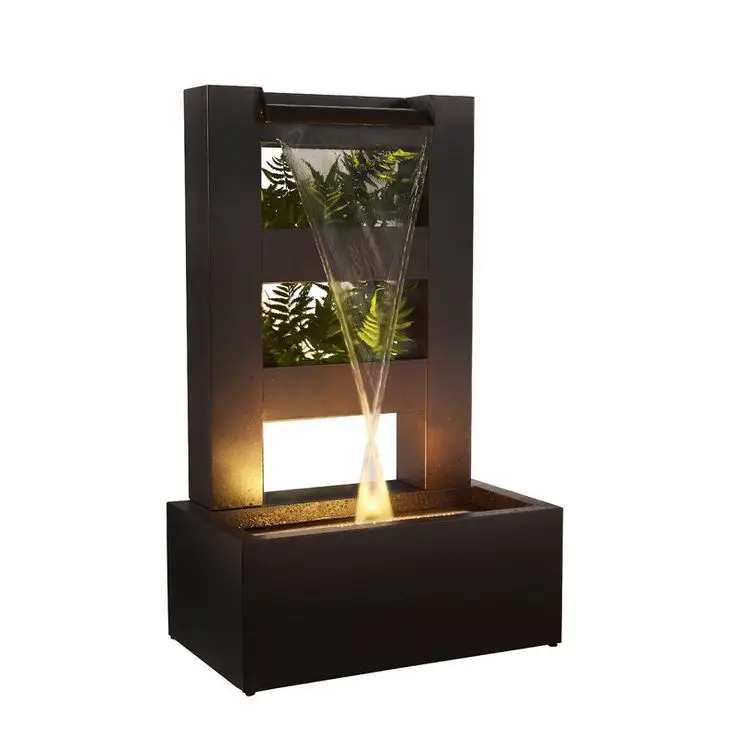 Garden steel 100cm WALL FOUNTAIN OUTDOOR mounted waterfall curtain