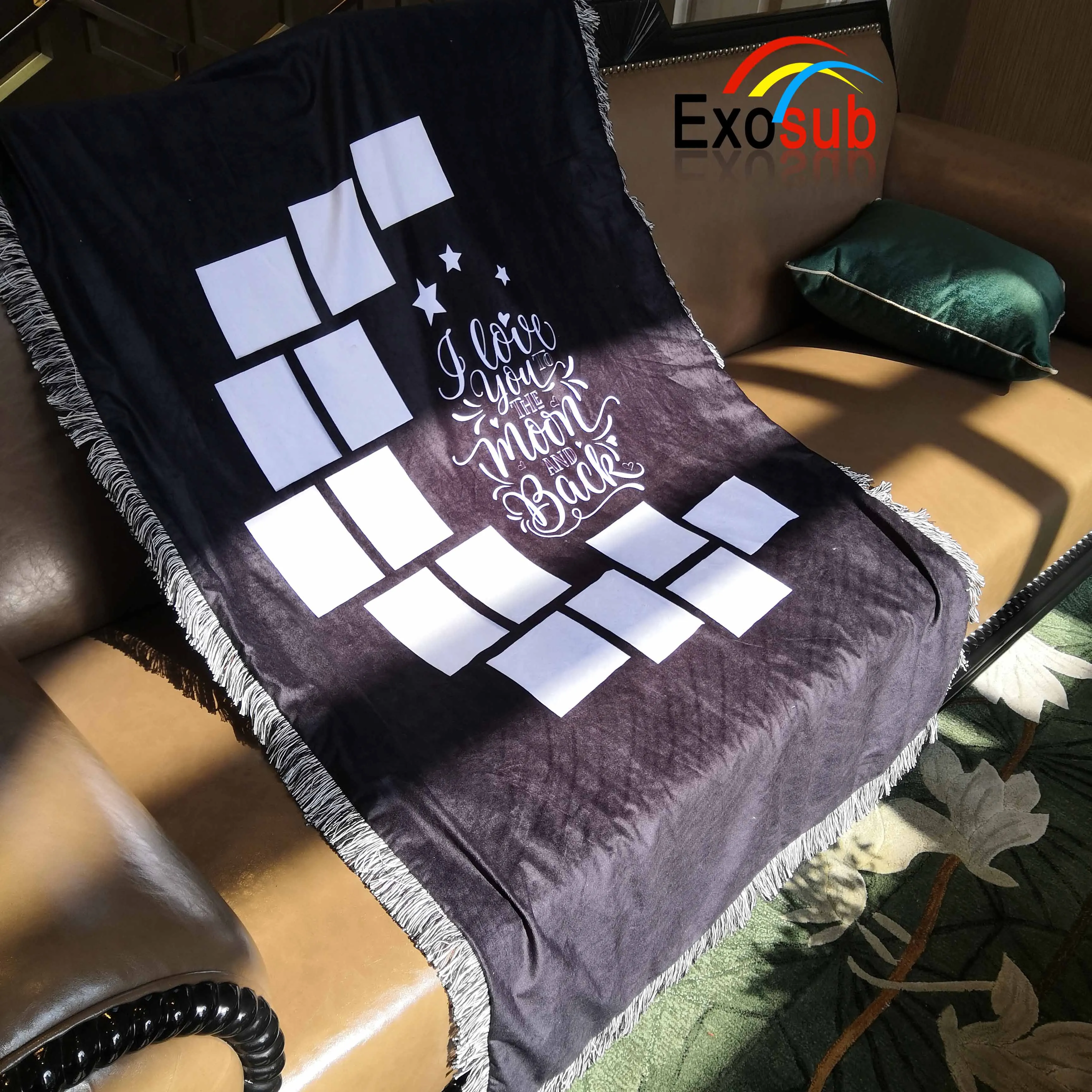 2020 New arrival blank  I love you to the moon blanket for sublimation