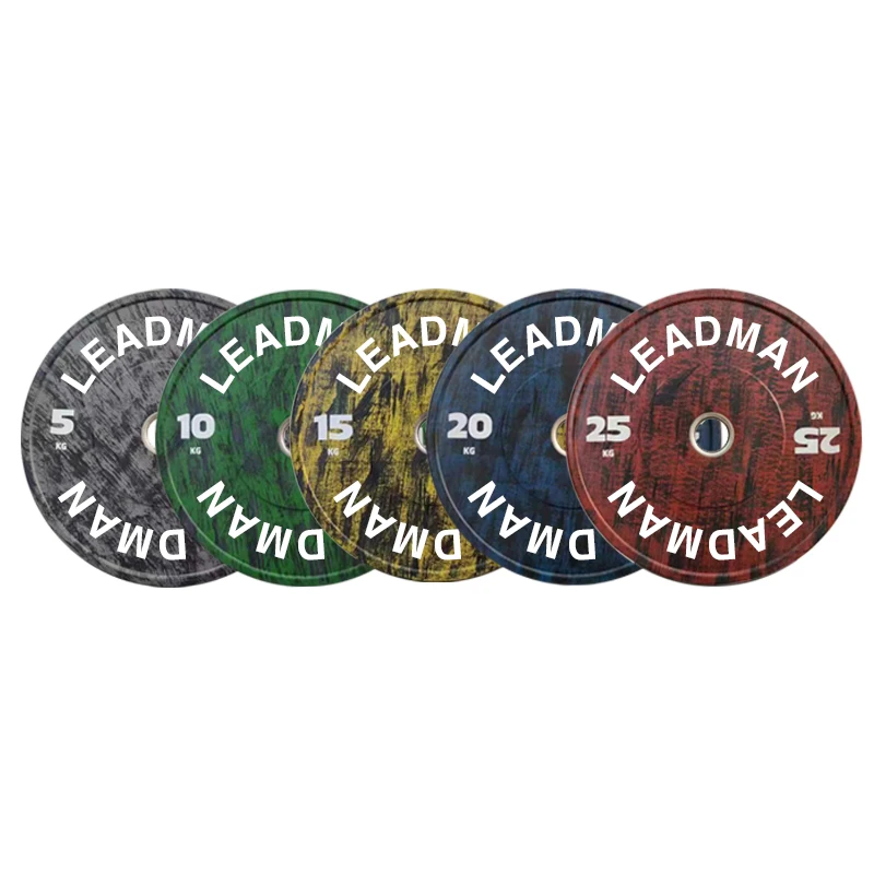 Professional Wholesale Custom Logo Free Weight LB KG Colored Rubber Bumper Plates