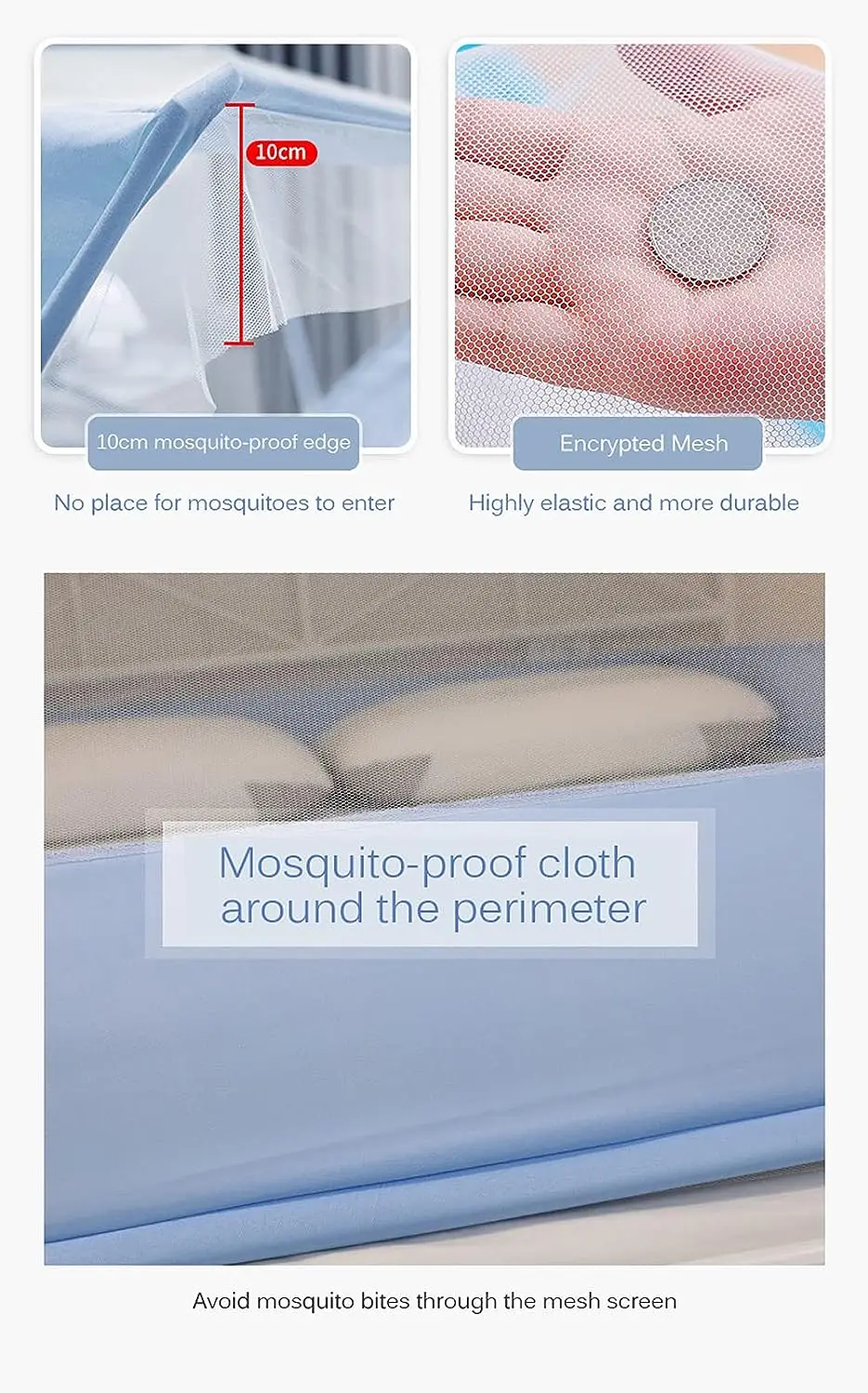 Best Quality Foldable Mosquito Net Smart Mosquito Foldable Net For Double Bed Size With The