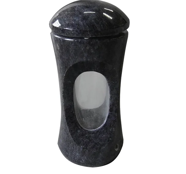 New Design Black Granite Vase Monument Flower Vase For Cemetery Grave Natural Stone Tombstone Vase