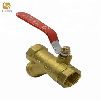 Brass Ball 1/2 y-strainer Valve with Long Handle Nickel Plating for Household Usage