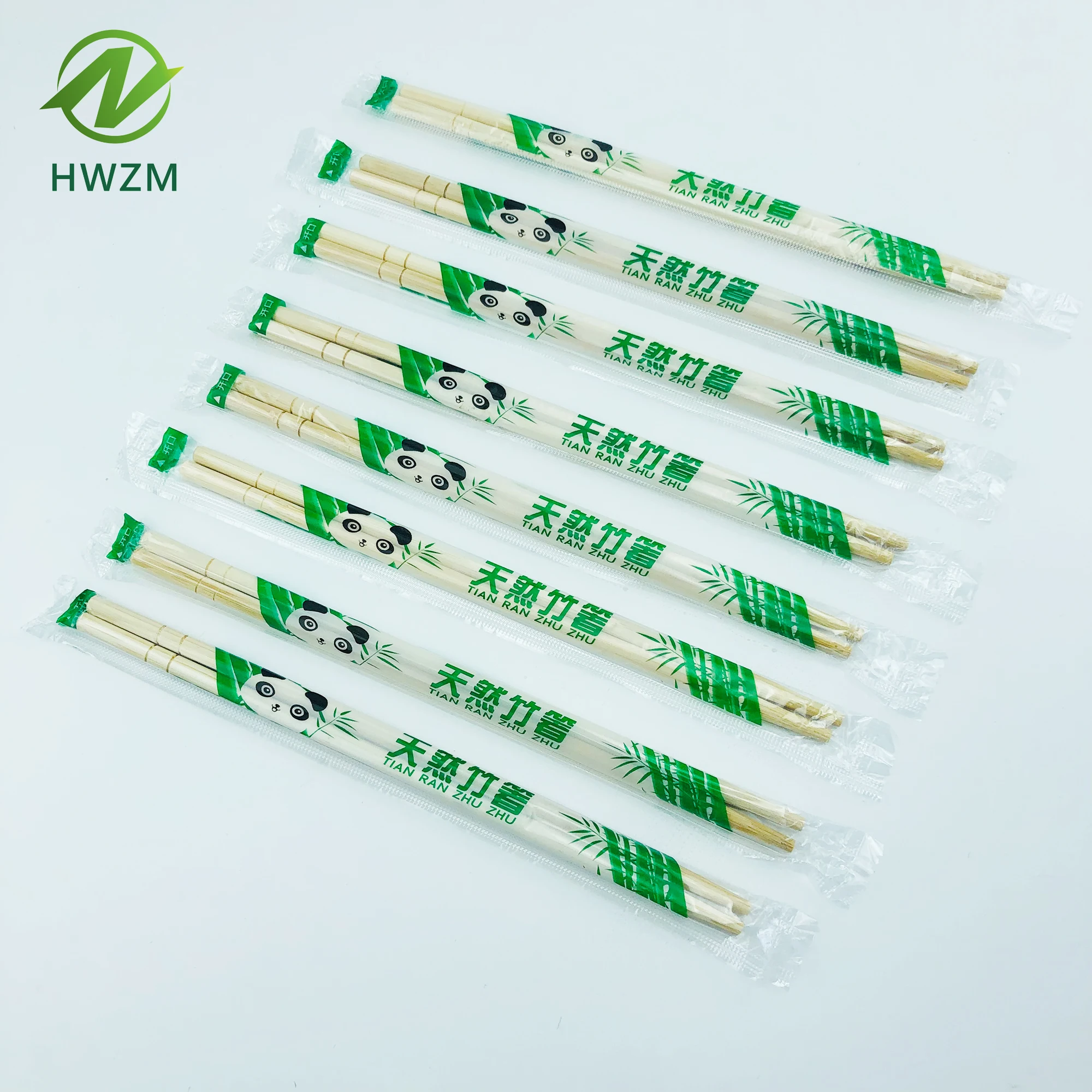 Wholesale Custom Printed Logo Bulk Chop Sticks Disposable Round Tensoge Twin Bamboo Chopstick For Sale