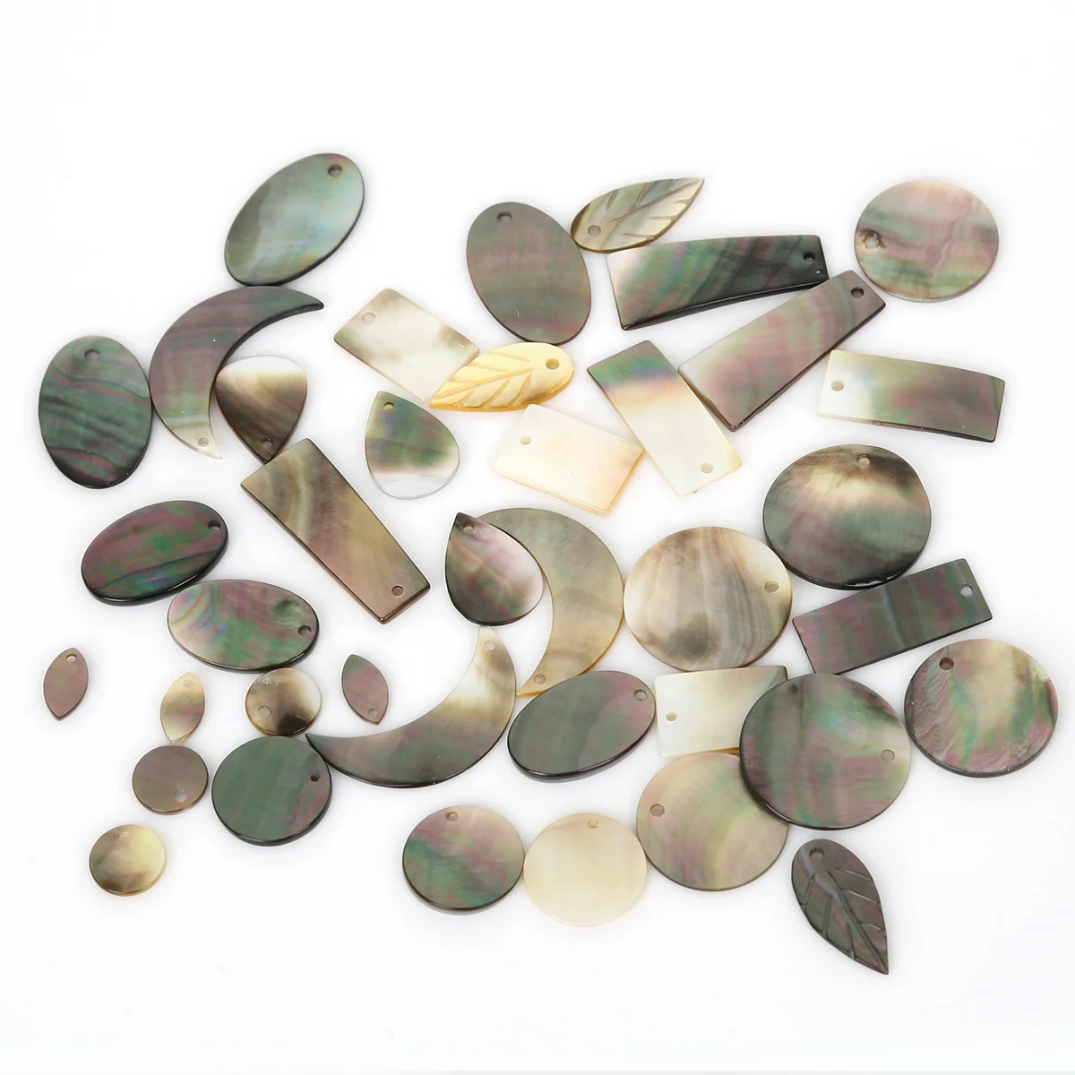 Black MOP Mother of Pearl Shell Multi Sizes Loose Gemstone Beads with High Luster For Jewelry Making