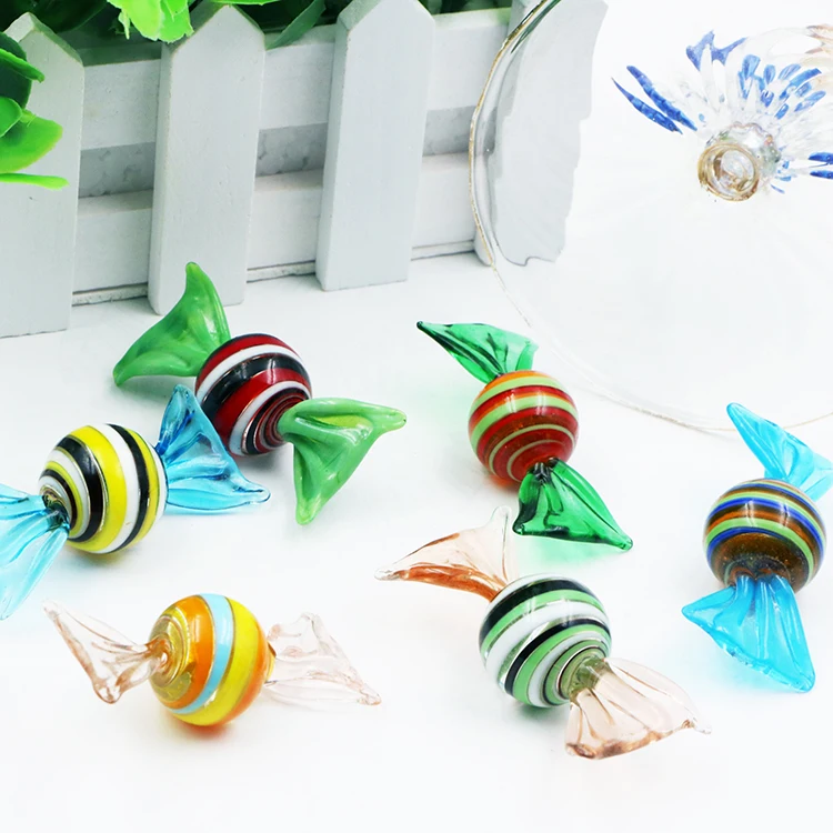 Rainbow Colored Glass Candy For Christmas Decoration