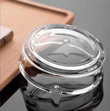 Portable Handmade Cigarette Ashtray Holder Glass Smokeless