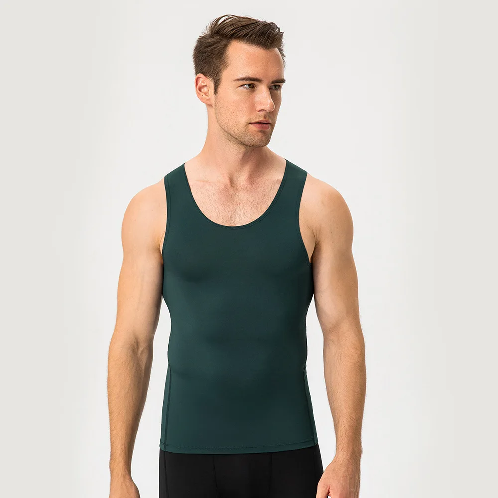 Custom Sports Mens Training Tight Tank Top Basketball Fitness Running Quick Drying Vest For Men