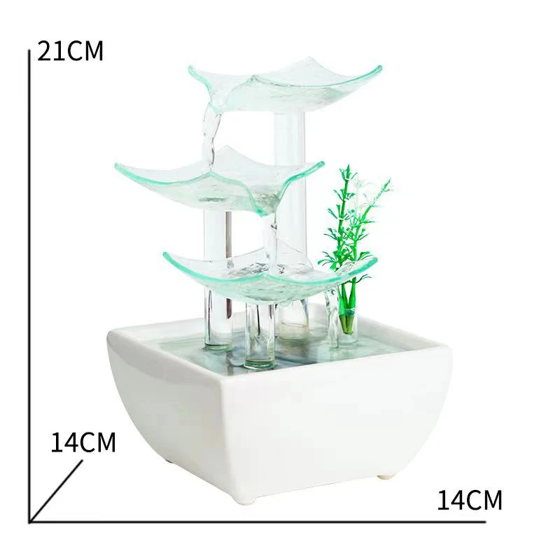 Water Fountain for decoration indoor semi-manual running waterfall fountain modern living room office desktop tabletop