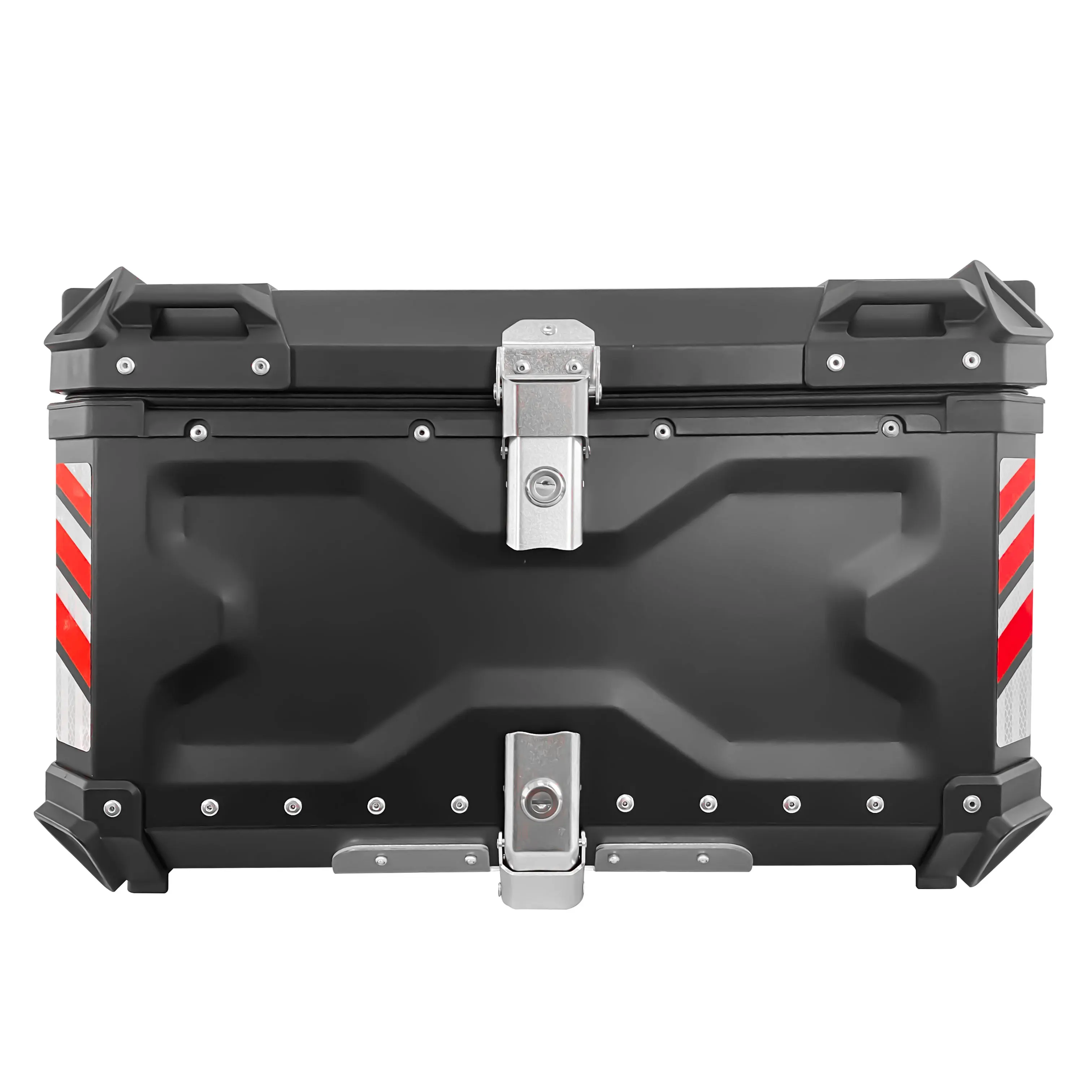 65L Top Tail Motorcycle Rear Luggage Storage Tool Helmet Box Case Lock Trunk Waterproof Aluminum Universal
