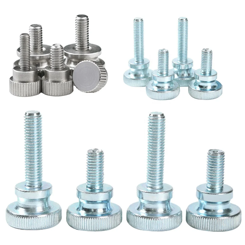 Premium Custom Knurled Thumb Screw Flat Head Brass Reliable Fasteners for Engineering and Manufacturing Needs