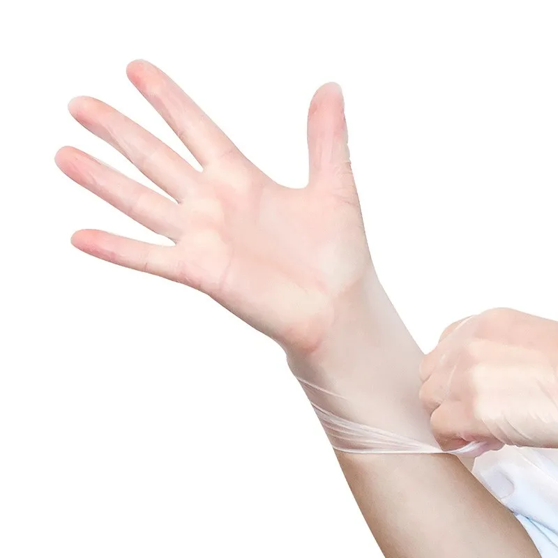 Disposable vinyl can contact  screen hands versatile lightweight flexible safety work mitts