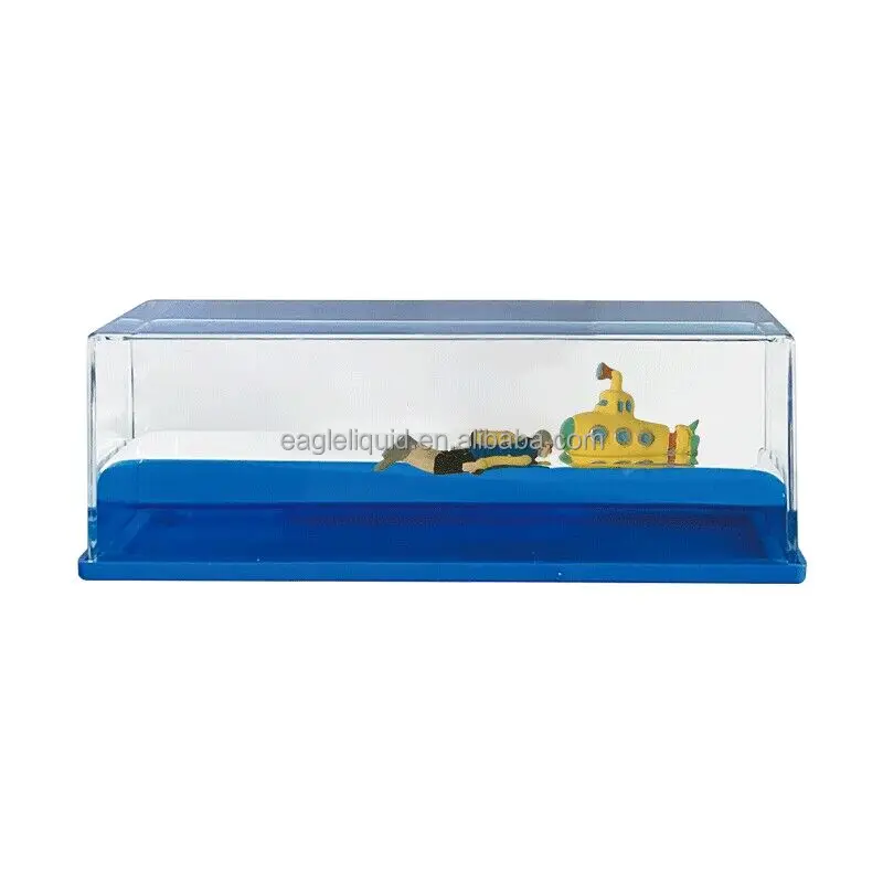 Liquid Floating Paper weight Submarine and Diver Floating Ship Liquid Drifting Bottle Desktop Stress Relief Toy