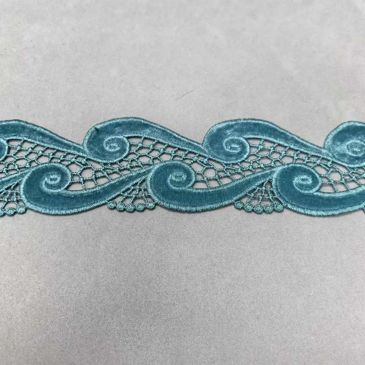 ZSY custom China Velvet Colorful Hot Sell Embroidery Lace Trim Mesh Lace for Women wedding dress