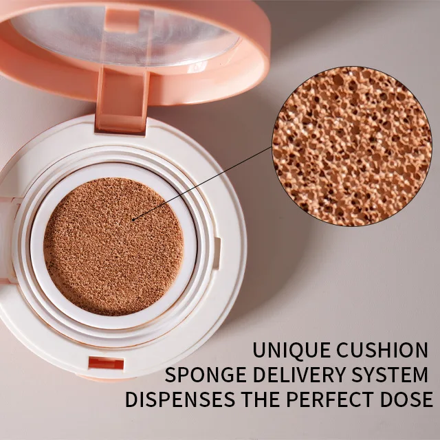 Private label pink BB cream cushion foundation light to dark color for all skin foundation makeup
