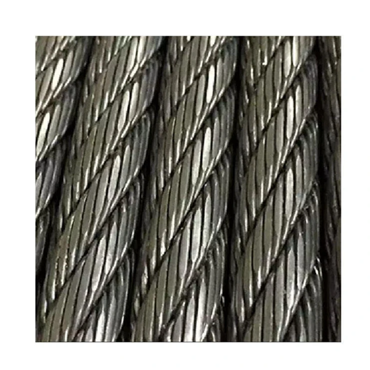 Ungalvanized Crushing Resistant Steel Wire Rope Compacted Strand Lifting Cable Cord galvanized steel wire
